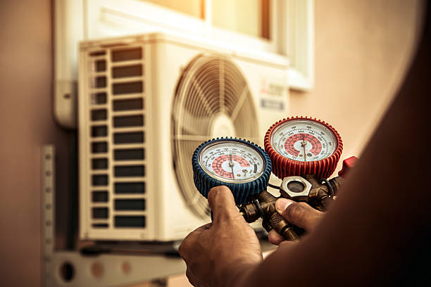 Professional Air Conditioning Service technician working in Manteca, CA